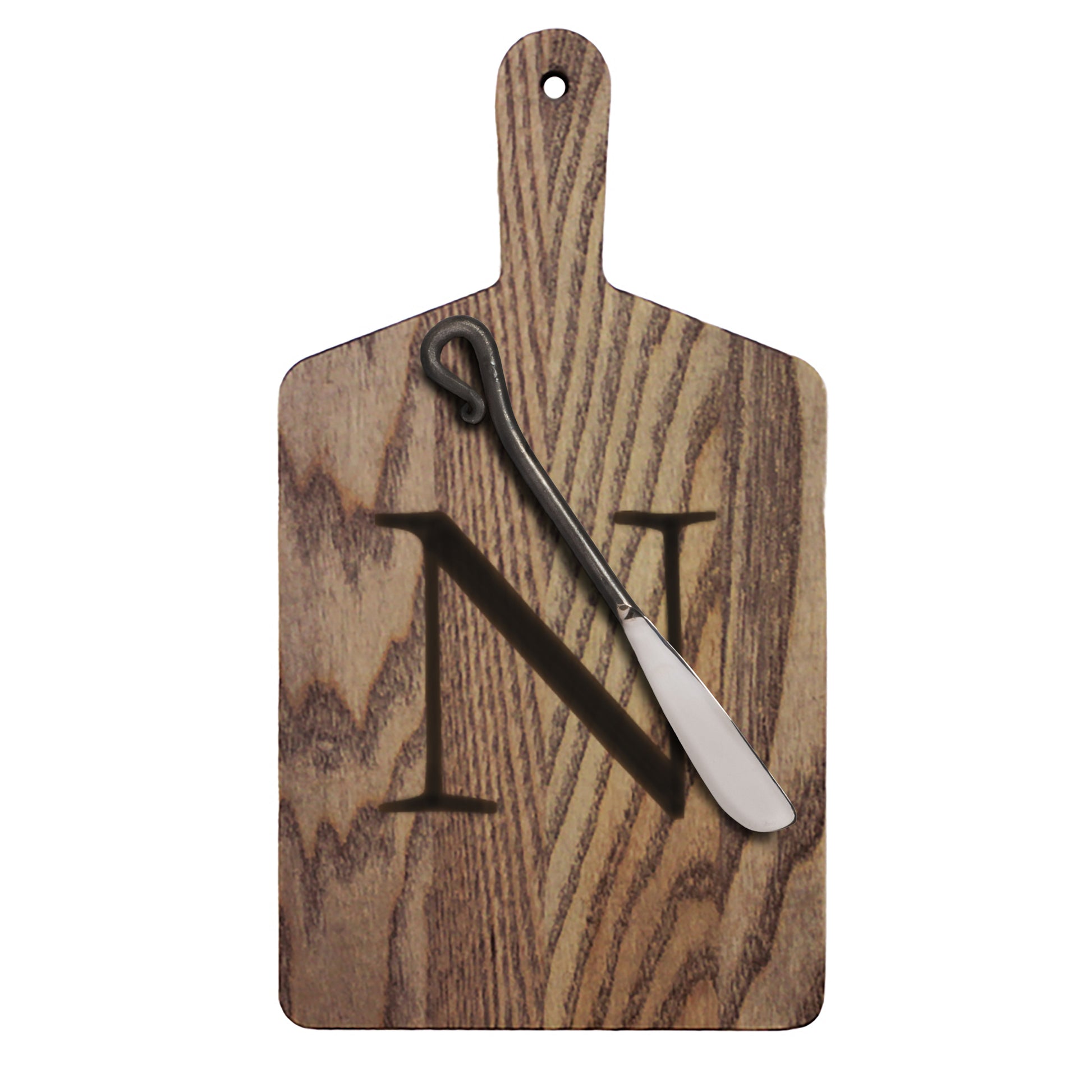 Monogrammed Driftwood Cheese Board Gift Pack