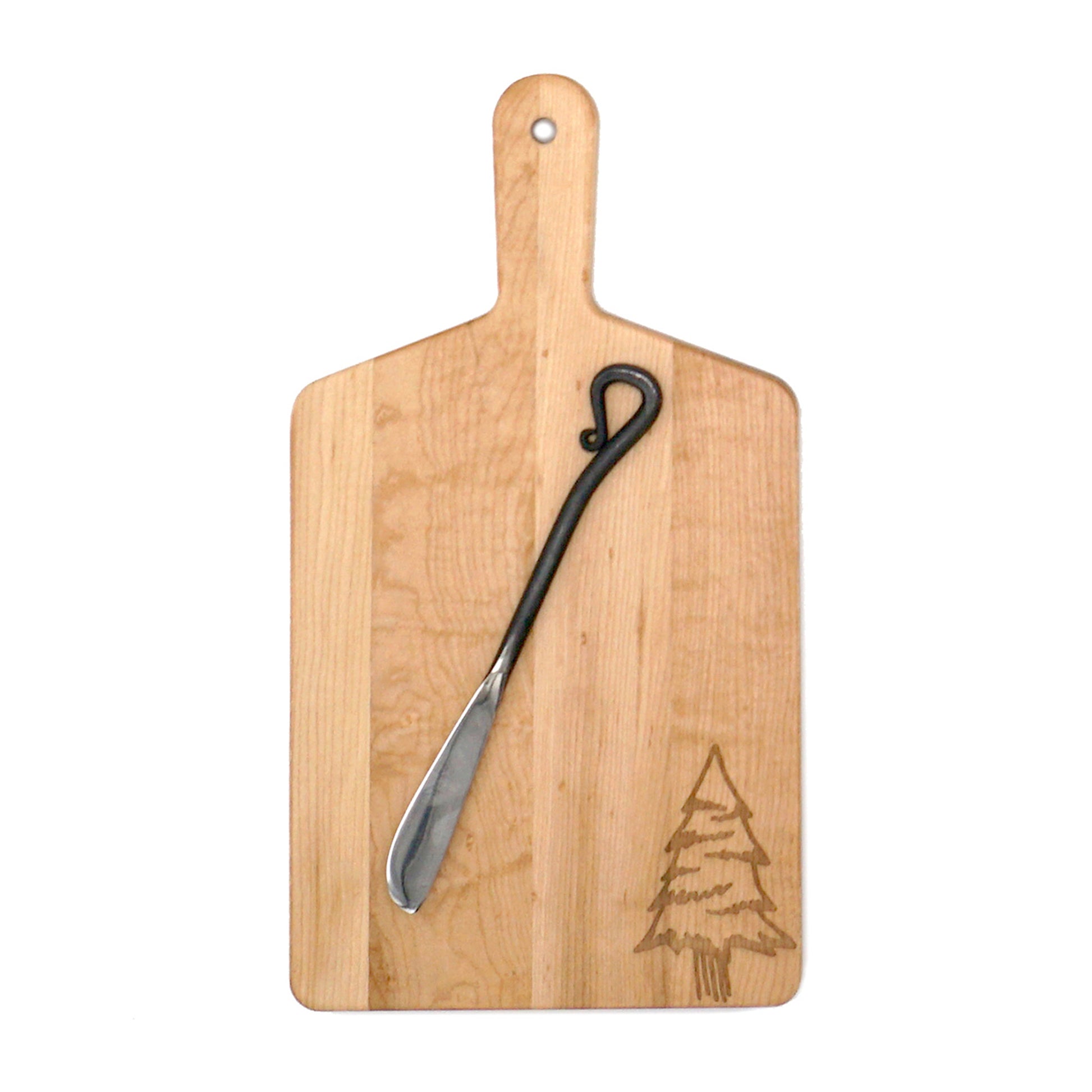 Holiday Maple Rectangle Handled Serving Board Gift Pack-11" x 6"