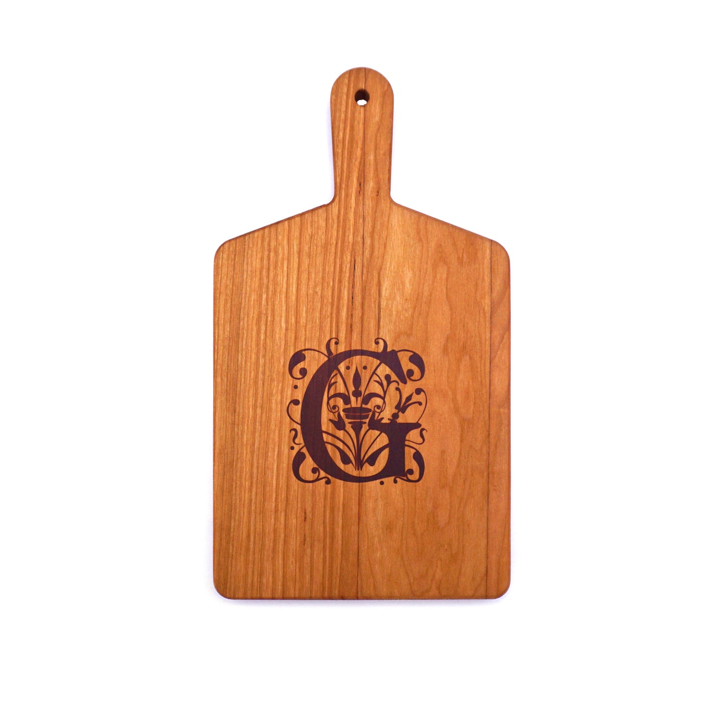 Monogrammed Cherry Cheese Board