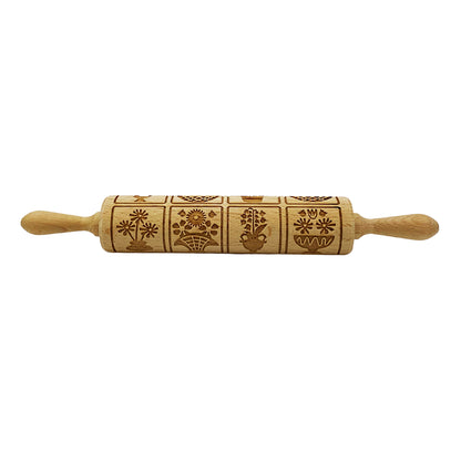 Embossed Rolling Pin-17"L x 2.5"