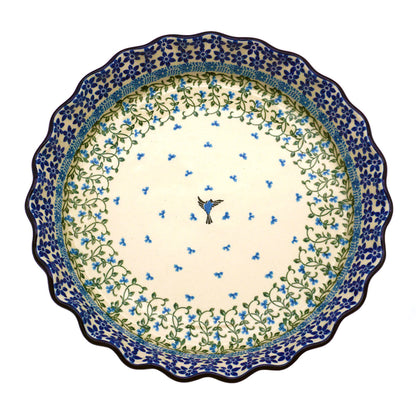 Polish Pottery Ruffled Pie Plate - More designs available