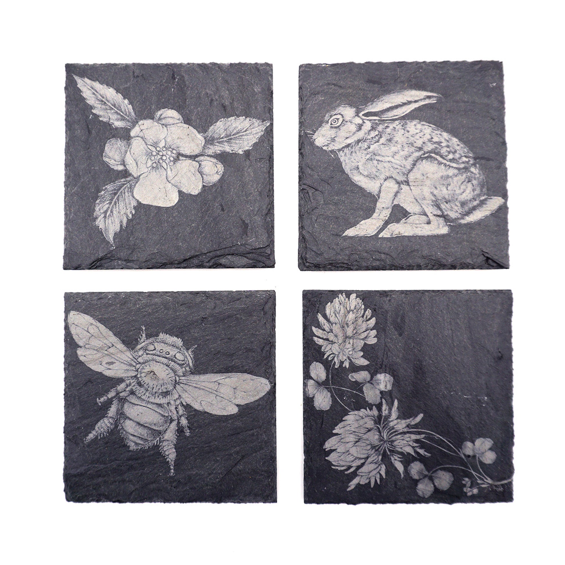 Laura Zindel Slate Coasters - More designs available