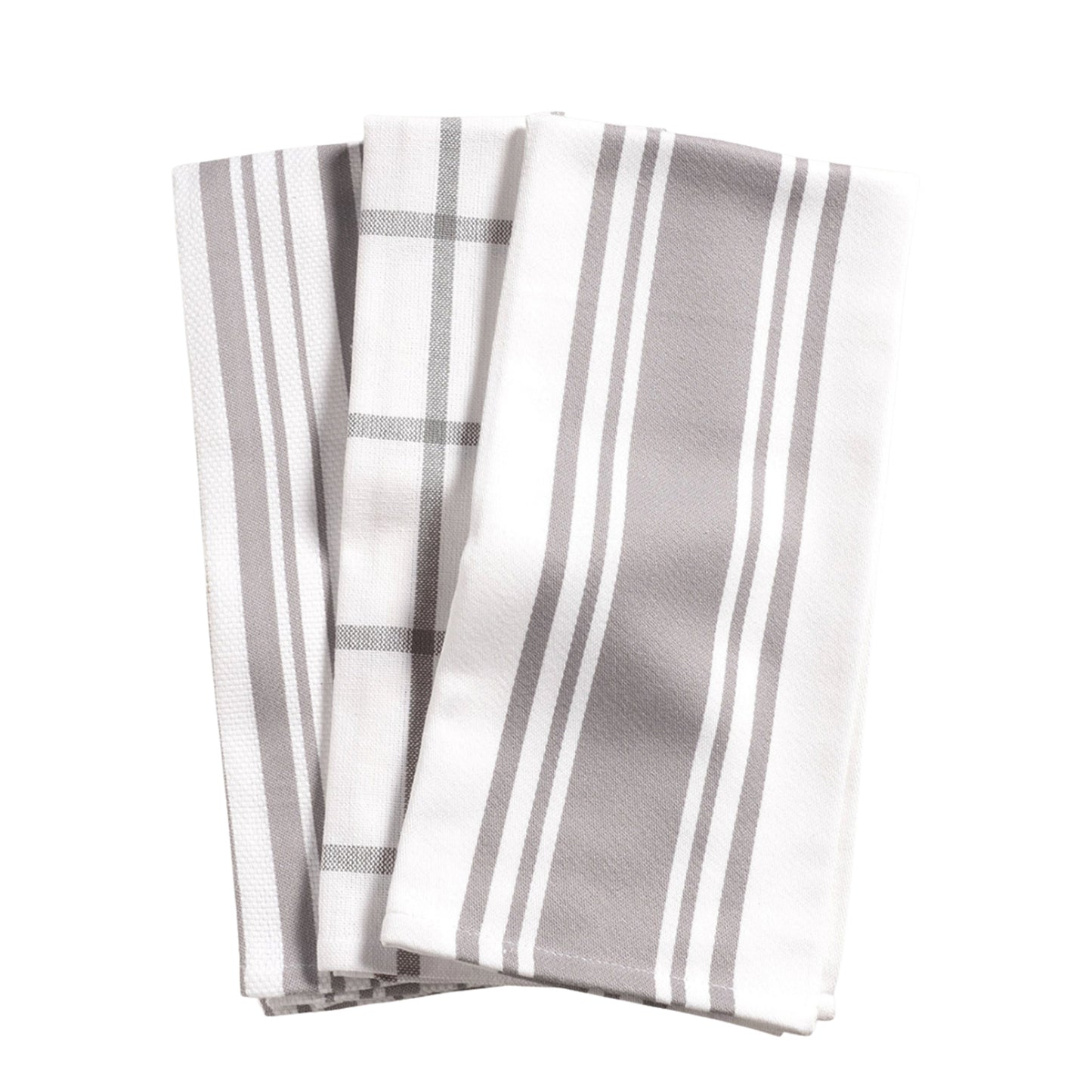 KAF Home Classic Farmhouse Stripe Kitchen Towels, Set of 12, 15″ x 25″, 100%  Pure Cotton Dish Towels